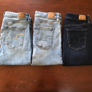 American Eagle Jeans Bundle - Sizes 8 Short & 10 Short (all ~29 in waist)